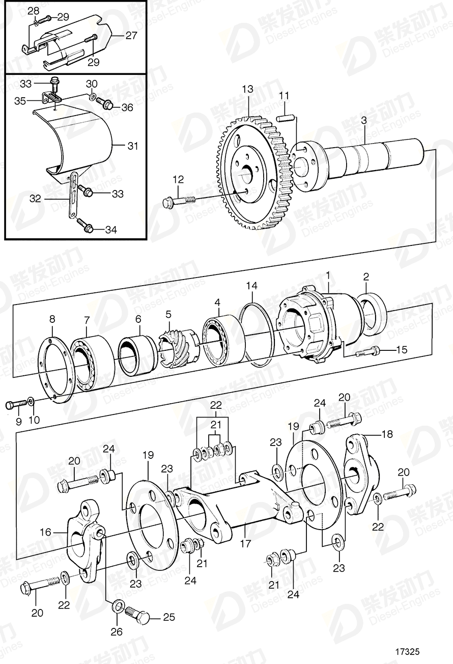 VOLVO Protecting plate 865291 Drawing